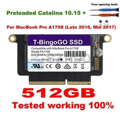 512GB SSD For APPLE Macbook Pro 13" A1708 2016 2017 non-touchbar EMC 2978 3164