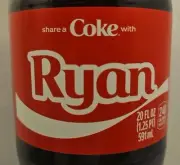 Share A Coke With Ryan 2025 Personalized Limited Edition Coca-Cola Coke Bottle