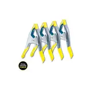 Handy Hardware 4PK Spring Clamps Metal Jaws With Rubber Sleeve Tips Heavy Duty 1