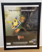 2002 Legend of Zelda: A Link to the Past GBA Framed Print Ad/Poster Official Art