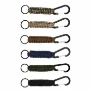 EDC Climb Keychain Tactical Outdoor Survival Tool Carabiner Hook Parachute Cord