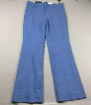 Banana Republic Pants Womens 10 Blue Woolen Logan Flat Front Straight Leg NWT