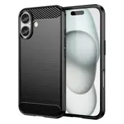 MCC Slim iPhone 16 Shockproof Soft Carbon Case Cover Apple Skin iPhone16 [Black]