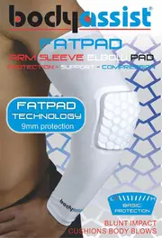 BodyAssist FatPad Extended Elbow/Arm Sleeve White Small Single