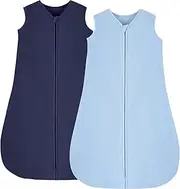 Looxii Fleece Baby Sleep Sack 6-12 Months 2 Pack 1.5 TOG Baby Wearable Blanket with 2-Way Zippers Soft Warm Toddler Sleeping Sack