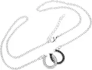 [WOFASHPURET] Mens Jewelry Jewelry Gold Silver Horseshoe Necklace Pendant Chain for Boys
