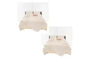 SOGA 2X 150x200cm Throw Blanket White Double Layer Rabbit Fur Cozy Comfort with Stylish Decor