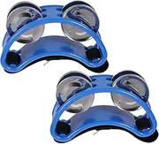 SUPVOX 2pcs Foot Tambourine Percussion Drum Creative Musical Instrument for Adults and Parties Sound Foot Percussion Bell for Karaoke and Rhythm Activities