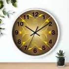 Wall Clock Gold Abstract