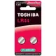 【東芝Toshiba】LR44鈕扣型A76鹼性電池2顆裝(1.5V鈕型電池 無鉛 無汞) (2.1折)