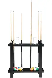 Bluewave Classic Floor Billiard Pool Cue Rack - Black Finish
