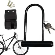 Bicycles Lock U-Lock - Bicycles high Security, 20cm high Security - Theft-Proof Steel U- for Frames and Wheels, Ideal for Protecting Bicycles and Motorcycles