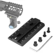 76mm/2.99" Metal Keymod Rail Tripod Plate Adapter Mount with Safety Stop Scre...