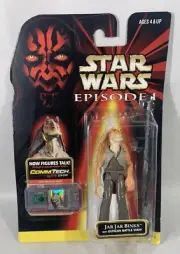 1998 Hasbro Star Wars Episode I Jar Jar Binks w/ Gungan Battle Staff NIP