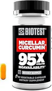 Biotest Micellar Curcumin 95x Greater Absorption (2 Month Supply) - 60 Capsules (Pack of 1)