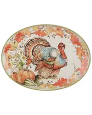 Certified International Autumn Breeze Oval Turkey Platter