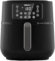 [Versuni] Philips 5000 Series Air Fryer XXL, 7.2L (1.4Kg), 16-in-1 Air Fryer, Wifi connected, 90% Less fat with Rapid Air Technology, Recipe app, Black (HD9285/90)