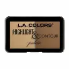 L.A. Colors Highlight & Contour Palette - 2 Shades - *LIGHT TO MEDIUM*