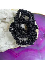 5x Smoky Quartz Crystal Chip Bracelet Set Natural Gemstone Determination Stone