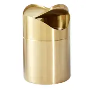 Stainless Steel Trash Can Desktop Garbage Bin Car Small Paper Basket