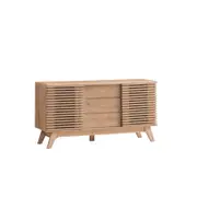 Clancy Buffet Sideboard Storage Cupboard Cabinet 2 doors 3 drawers oak woodgrain