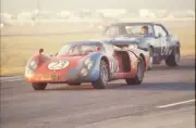 Mario Andretti Lucien Bianchi of Autodelta spa drive their Alf- 1968 Old Photo