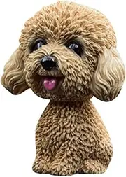 Car Nodding Dog Doll Cute Dog Ornaments,Car Nodding Dog Doll Bobble Head For Car Dashboard Cute Dog Ornaments Bobble Shaking Head Swing Head Resin Dogs,Creative Dog Dashboard Crafts