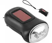 Hand Crank Flashlight Solar Hand Crank Flashlight, Rechargeable Solar Powered Hand Crank Flashlight, LED Emergency Dynamo Torch for Outdoor Camping