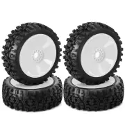 4Pcs Tires Wheel Rims 17mm Hex for 1/8 Nitro Off Road RC Car HSP HPI Kyosho ZD Hongnuo Redcat Trxs Parts