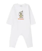 Burberry Kids Thomas Bear Two-Piece Babygrow Set 6M,9,12M white
