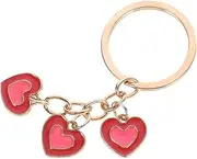 [WOFASHPURET] Heart Shape Keychain Zinc Alloy Pendant Charm Keychain Key Clips Plush Charm