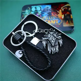 ABBY動漫遊戲周邊鑰匙圈WOW魔獸世界懷舊版周邊蛋刀霜之哀傷汽車用鑰匙扣掛件飾品鐵禮盒