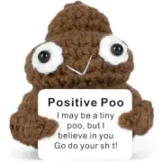 Funny Gift Emotional Support Crochet Positive Poo