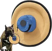 Dog Flying Disc Toy, Soft Canvas Interactive Fetch Game, Sturdy Training Pet Supply, 11.02 inches Outdoor Play with Snack Bag for Safe and Fun Sports Activities