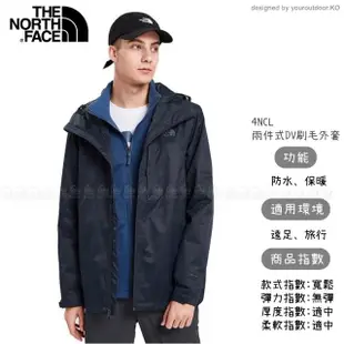 【The North Face】男 二件式DryVent刷毛外套《海軍藍》4NCL/透氣防風耐磨/夾克/風雨衣(悠遊山水)