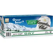 Canadian Club Zero Sugar Dry 4.8% Cans 10 Pack 375mL