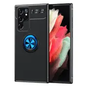 2PCS Shockproof Case for Samsung A13 5G Soft Silicone Magnetic Ring Stand Phone Back Cover for Galaxy A13 5G Capa Funda - Black and Blue Samsung A13 5G