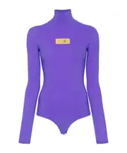 numbers-patch bodysuit XXS,S,L,M purple