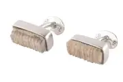 Stingray teeth fossil sterling silver Cufflinks by alan k. thau ®