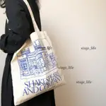 🌱夏選法國巴黎莎士比亞書店周邊輕便環保袋薄款棉布手提包斜背包學生