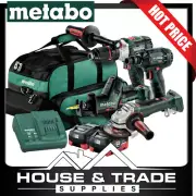 Metabo Brushless Drill Impact Wrench Grinder (Paddle) Sabre Saw Kit AU68400350
