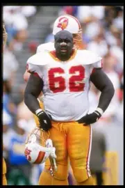 Offensive lineman Ian Beckles Tampa Bay Buccaneers looks on dur- 1996 Old Photo