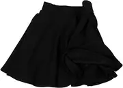 [SUPVOX] Cute Mini Skirt for Women High Waist Flared Skirt for Casual Outfits Parties and Summer Days Comfortable Elasticity and Versatile Design Black