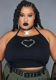 [Widow] Plus Chasing Trouble Halter Top