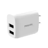 在飛比找松果購物優惠-PHILIPS 飛利浦 DLP4332N/雙孔USB充電頭 