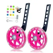 Training Wheels for Kids Bike,Flash Mute Big Wheel Compatible for 12 14 ROSE