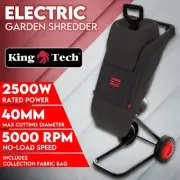 Garden Shredder 2500W Electric Wood Chipper Mulcher Portable wheels w/ bag FS