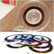 Warm Girl Mixed Colors Rolls Metallic Striping Tape Line DIY Nail Art Tips Sticker Decoration Manicure Tools with a Sticker Box Holder