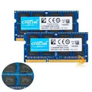 Crucial 16GB 8GB 2Rx8 PC3-12800S DDR3-1600Mhz 1.5V SODIMM Laptop Memory RAM Lot*