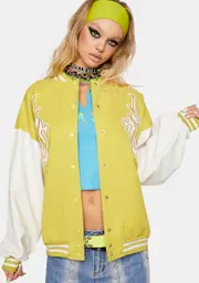 Citrus For The Team Oversized Bomber Jacket